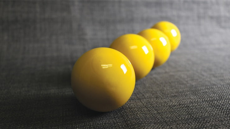 Wooden Billiard Balls, 1.75 inch Yellow by Classic Collections