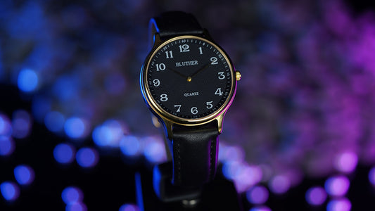 Infinity Watch V3 - Gold Case Black Dial / STD Version, Gimmick and Online Instructions by Bluether Magic