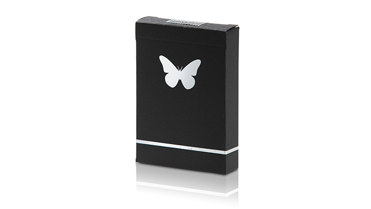 Limited Edition Butterfly Playing Cards Marked, Black and Silver by Ondrej Psenicka