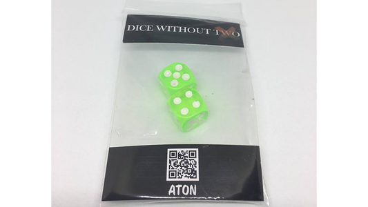 Dice Without Two CLEAR GREEN, 2 Dice Set