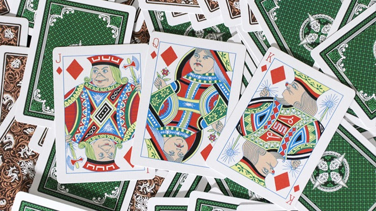 Limited Edition Late 19th Century Vanity Creature, Red Playing Cards