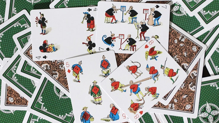 Limited Gilded Edition Late 19th Century Vanity, Clown Playing Cards