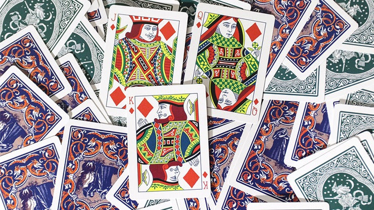 Limited Edition Ye Witches'; Gold Gilded Fortune Cards, 2 Way Back, RED BOX