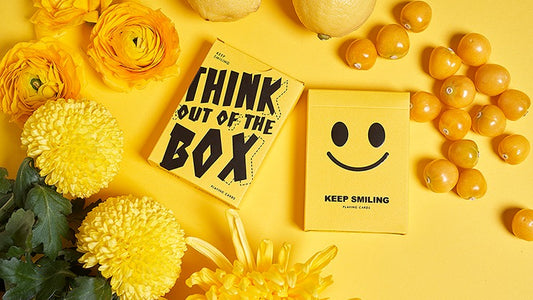 Keep Smiling Yellow V2 Playing Cards by Bocopo