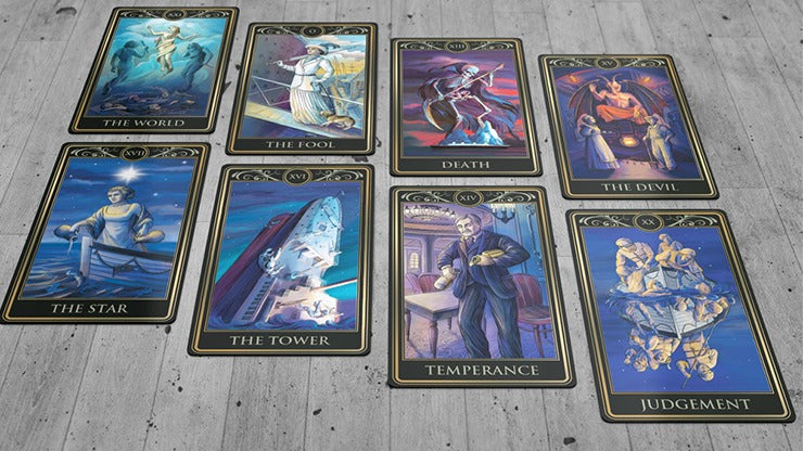 Deluxe Titanic Tarot Cards, Wood Box and Boarding Pass