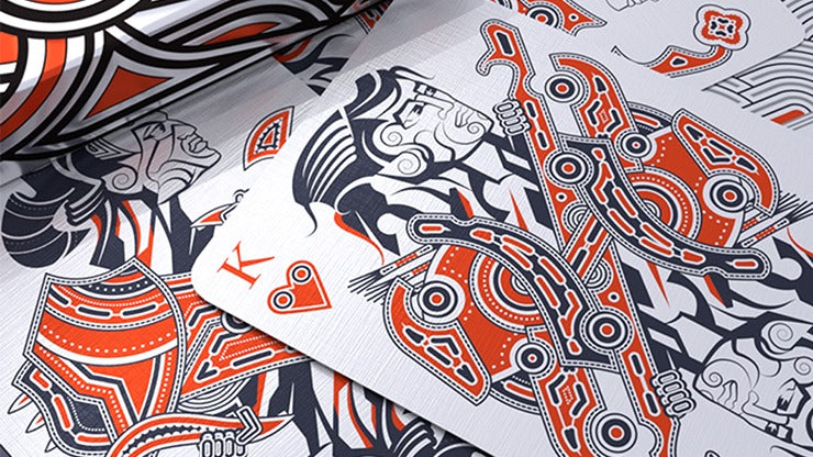 Hello Tiki, White Playing Cards