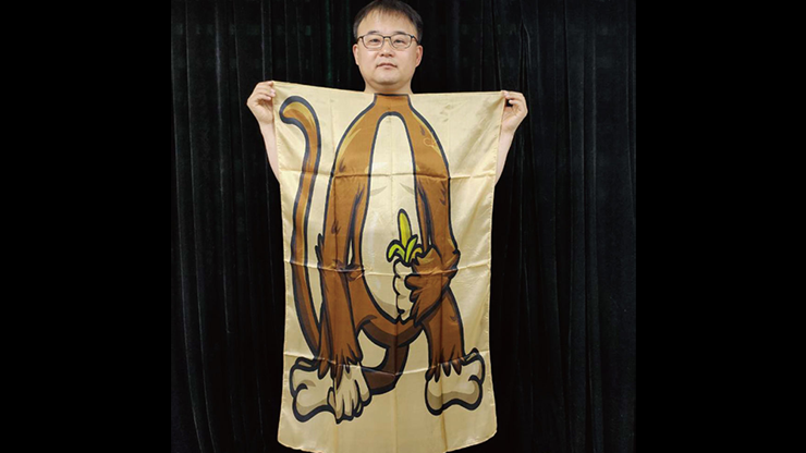 Character Silk, Hungry Monkey 35 X 43 by JL Magic