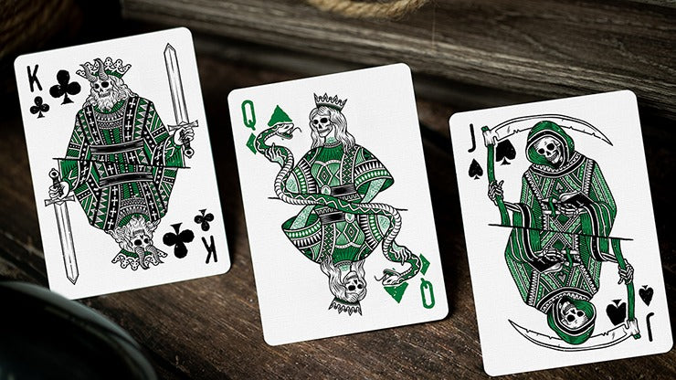 666 Green Playing Cards by Riffle Shuffle