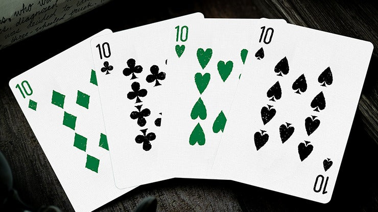 666 Green Playing Cards by Riffle Shuffle