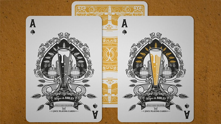 Hops & Barley, Pale Gold Pilsner Playing Cards by JOCU Playing Cards