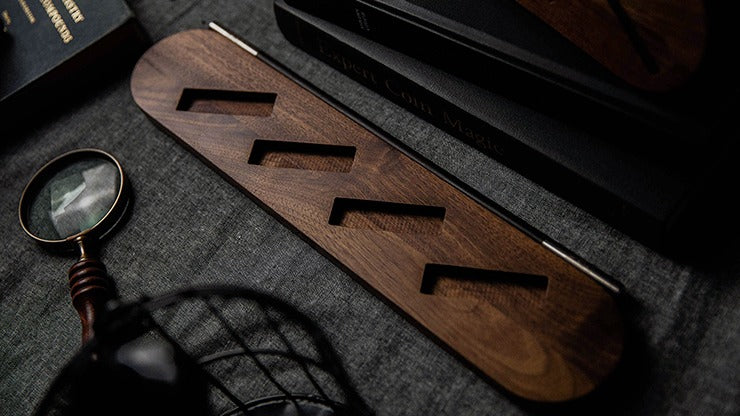 Wooden Sideways Card Magic Display Batten, Five Decks by TCC