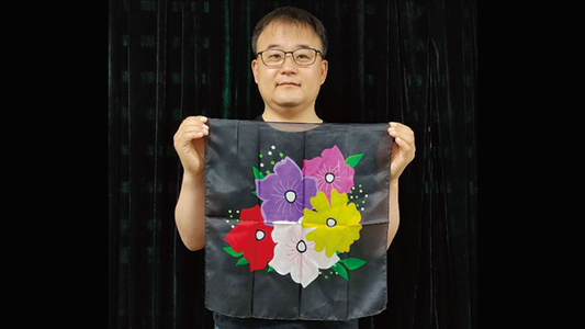 Silk Flower Design BLACK, 18in by JL Magic