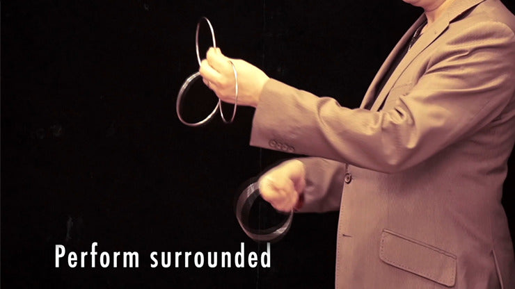 GIR Ring Set BLACK CHROME, Gimmick and Online Instructions by Matthew Garrett