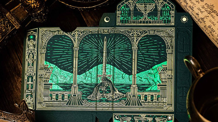King Arthur, Emerald Saga Playing Cards by Riffle Shuffle