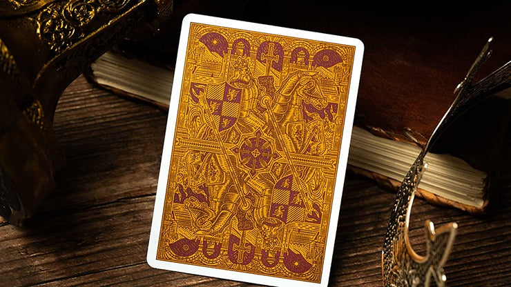 King Arthur, Carmine Cavalier Playing Cards by Riffle Shuffle
