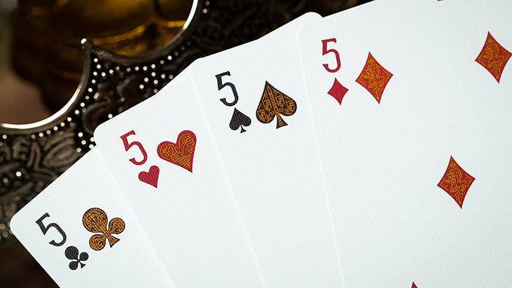 King Arthur, Carmine Cavalier Playing Cards by Riffle Shuffle