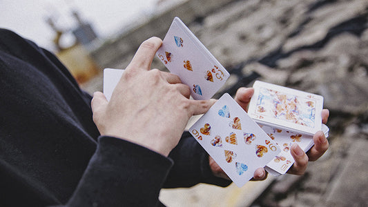 Fluid Art Orange, Standard Edition Playing Cards