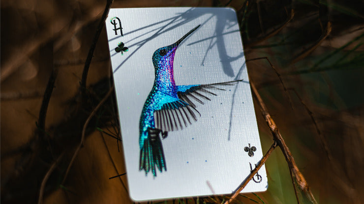 Marvelous Hummingbird Feathers, Red Playing Cards by Kellar