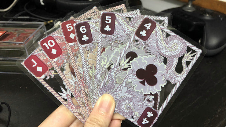 Dragon Transparent Playing Cards, Fire Red