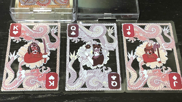 Dragon Transparent Playing Cards, Fire Red
