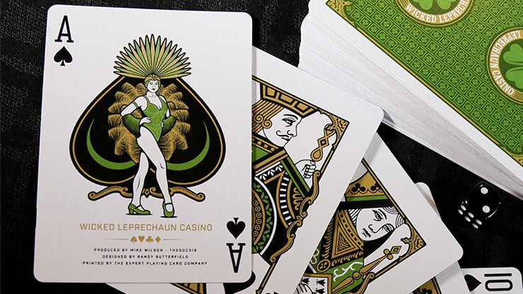 Slot Playing Cards, Wicked Leprechaun Edition by Midnight Cards