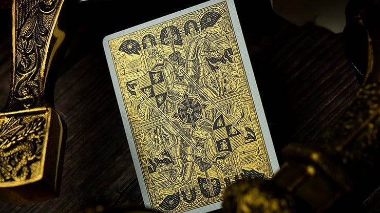 King Arthur Golden Knight, Foiled Edition Playing Cards by Riffle Shuffle