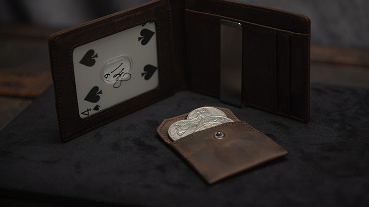 FPS Coin Wallet Brown, Gimmicks and Online Instructions by Magic Firm