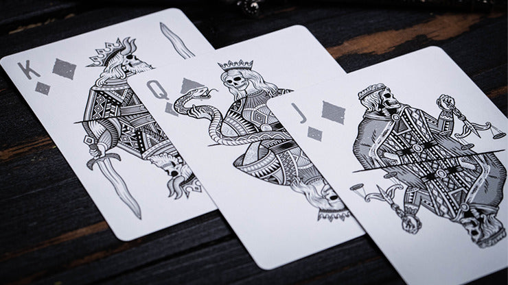 666, Silver Foil Playing Cards by Riffle Shuffle