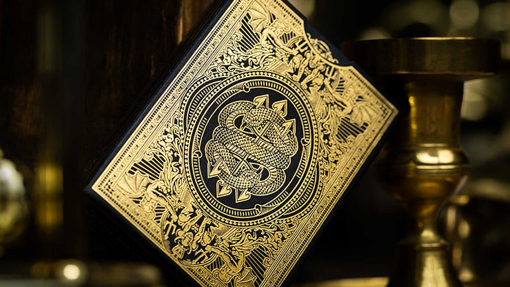Devil';s in the Details Glamourous Gold Playing Cards by Riffle Shuffle
