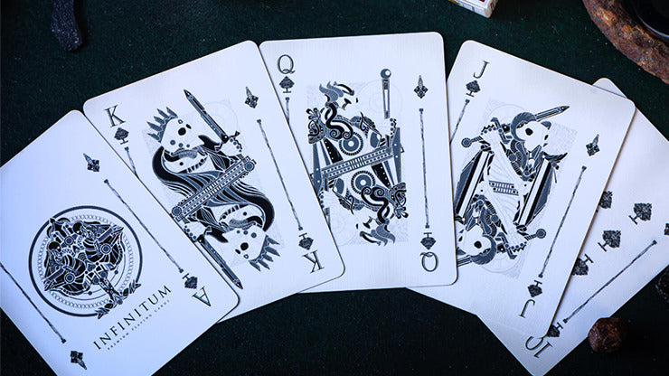 INFINITUM, Ghost White Playing Cards