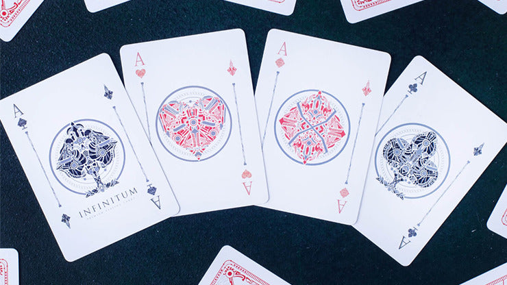 INFINITUM, Ghost White Playing Cards