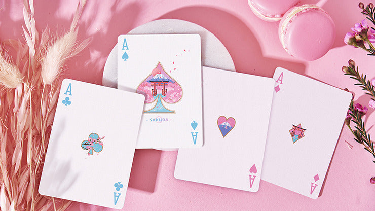 Solokid Sakura, Pink Playing Cards by BOCOPO