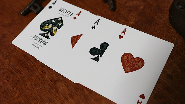 Bicycle Aviary, Orange Playing Cards