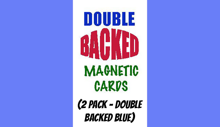 Magnetic Cards, 2 pack/double back blue by Chazpro Magic.