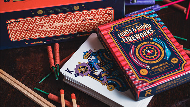 Fireworks, Half-Brick Playing Cards by Riffle Shuffle