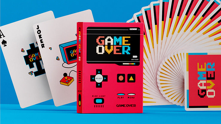 Game Over Red Playing Cards by Gemini