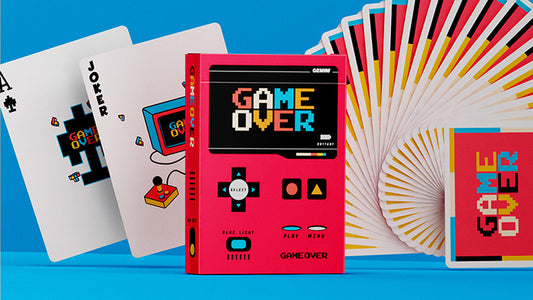 Game Over Red Playing Cards by Gemini