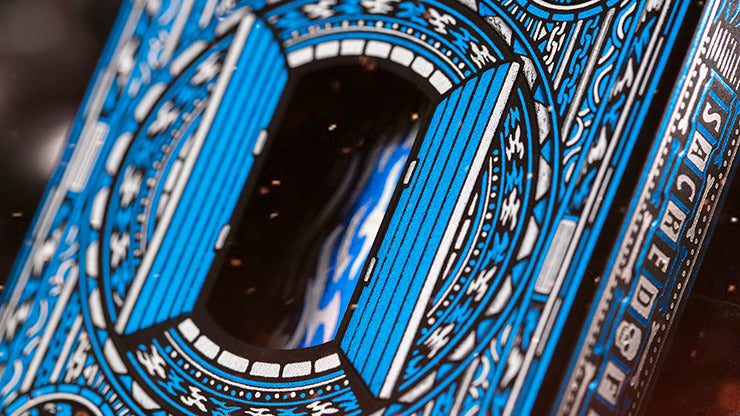Sacred Fire, Sapphire Blaze Playing Cards by Riffle Shuffle