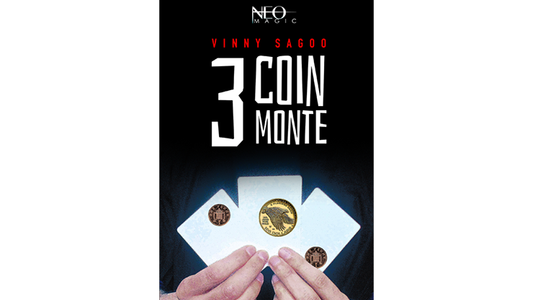 3 COIN MONTE, Gimmicks and Online Instructions by Vinny Sagoo