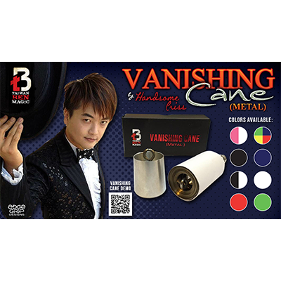 Vanishing Cane, Metal / Yellow by Handsome Criss and Taiwan Ben Magic