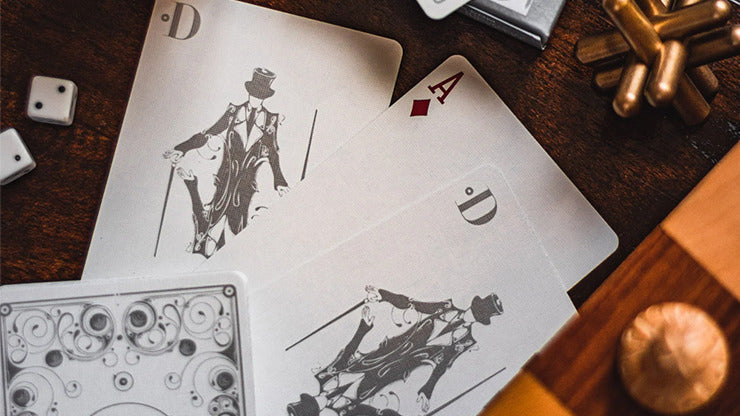 Smoke & Mirrors V8, Silver, Standard Edition Playing Cards by Dan & Dave