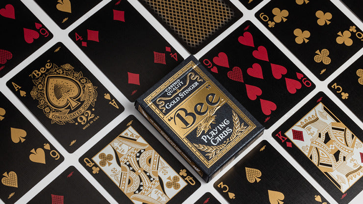 Bee Gold Stinger Playing Cards by US Card Magic