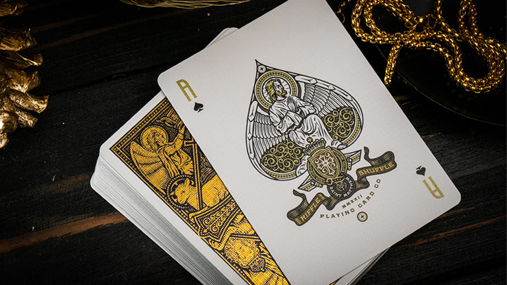 The Cross, Golden Grace Foiled Edition Playing Cards by Peter Voth x Riffle Shuffle