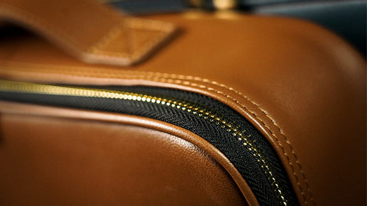 Luxury Genuine Leather Close-Up Bag, Tan by TCC
