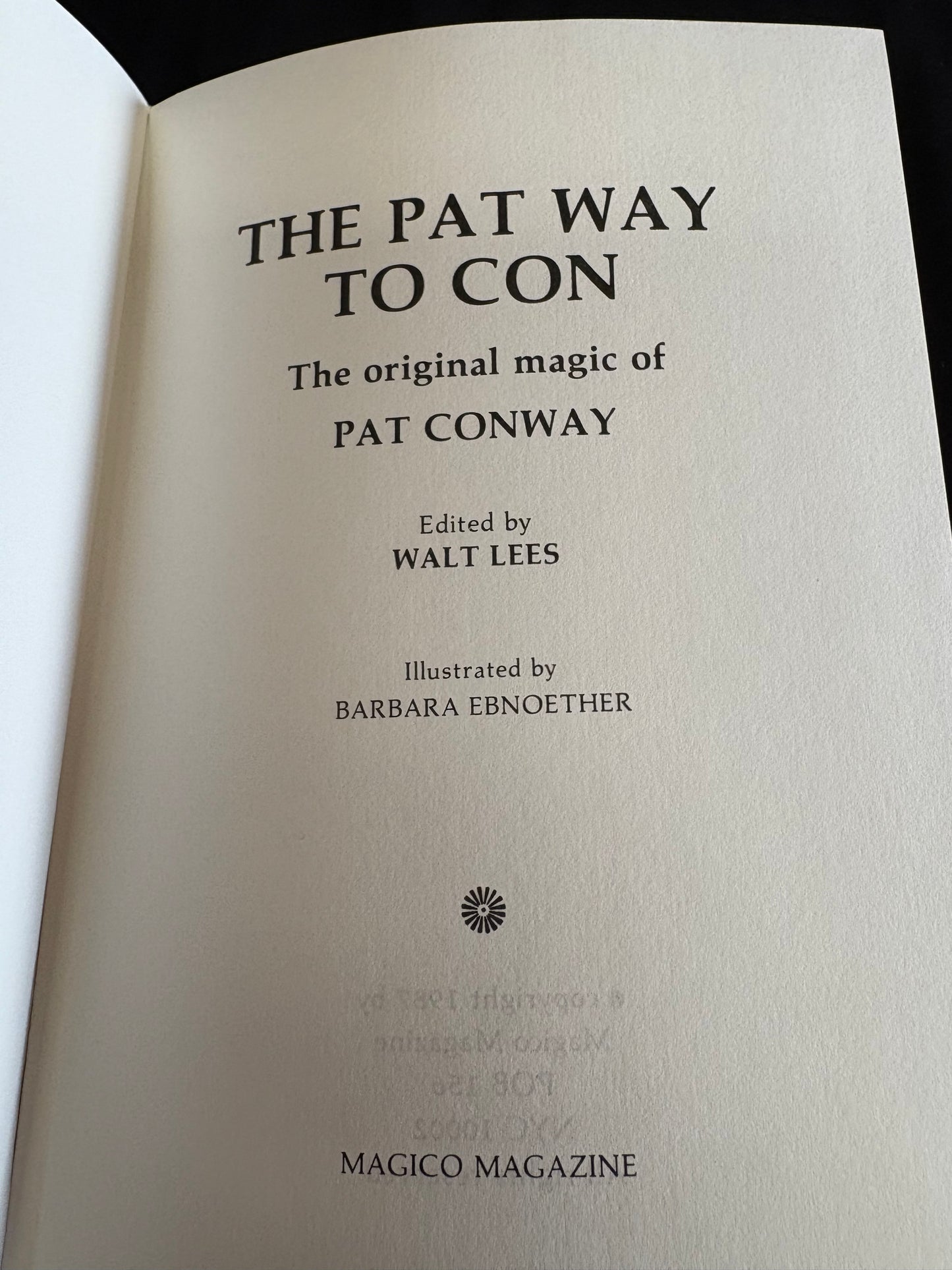 The Pat Way to Con -book
