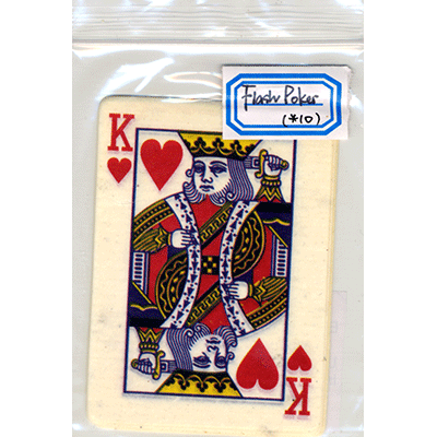 Flash Poker Card King of Hearts, Ten Pack