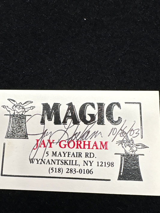 Jay Gorham signed card