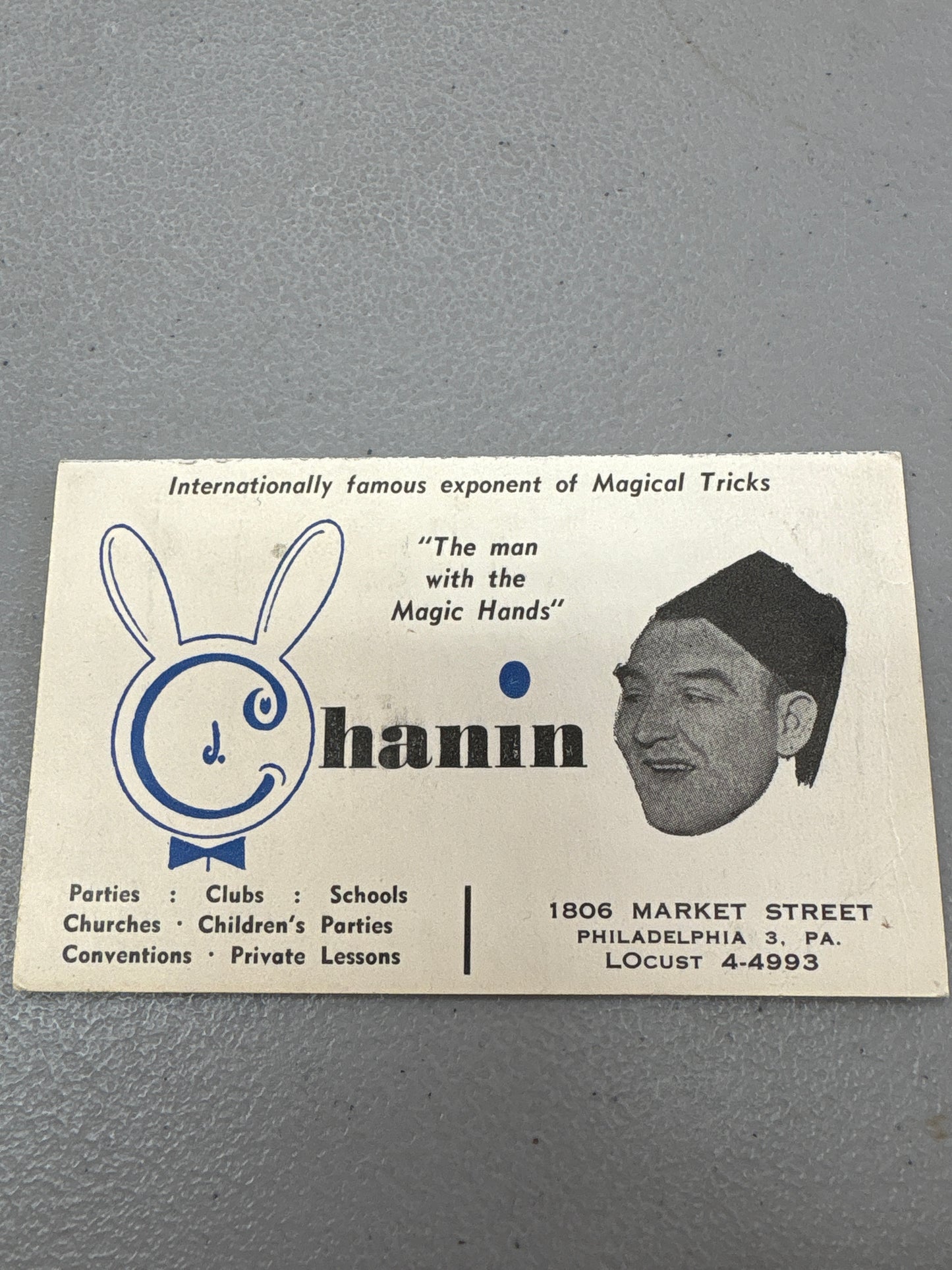 Jack Chanin business card