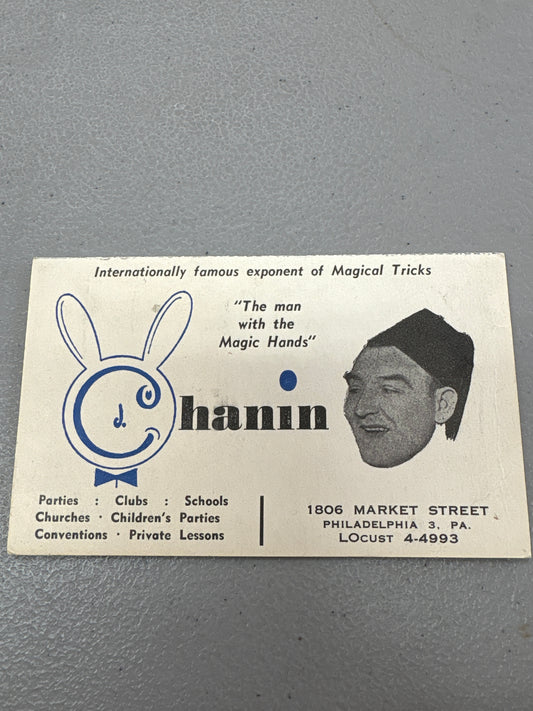 Jack Chanin business card