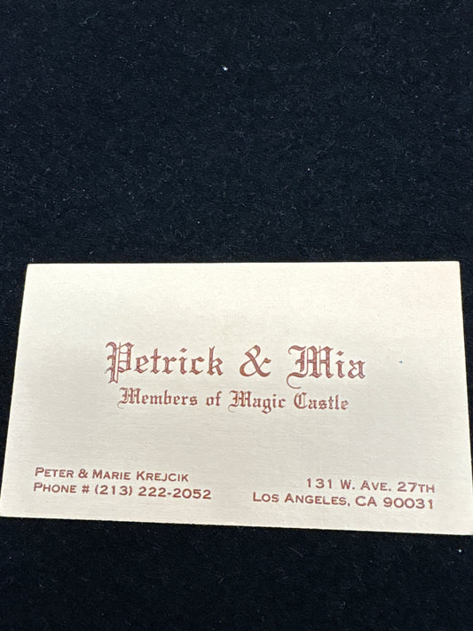 Petrick and Mia card